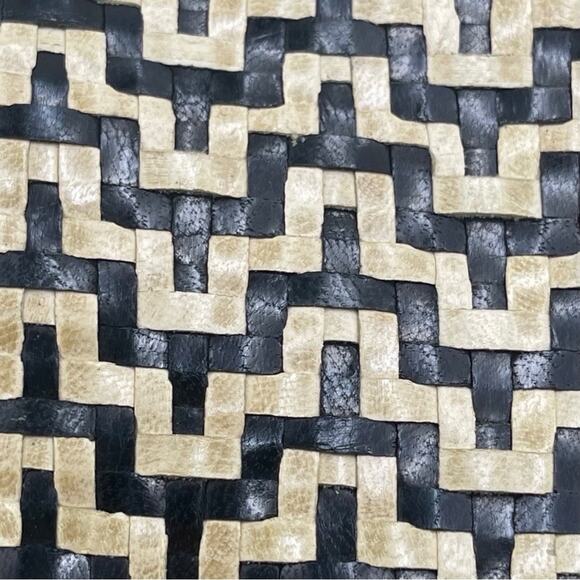 Vintage - Carolee Weave Leather Tote Handbag - Picture 10 of 14